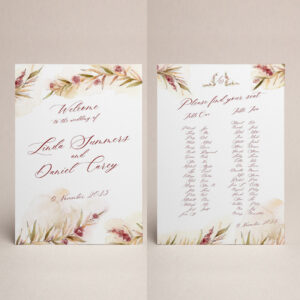 boho roses wedding signs